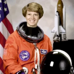 The astronaut traced in all of its colors